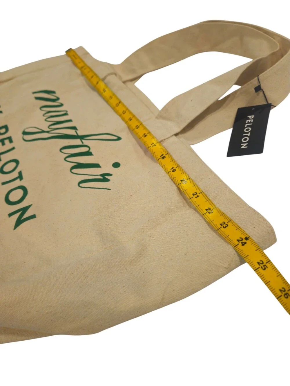 NWT Mayfair x Peloton Exercise Your Mind Body & Heart Canvas Tote Bag